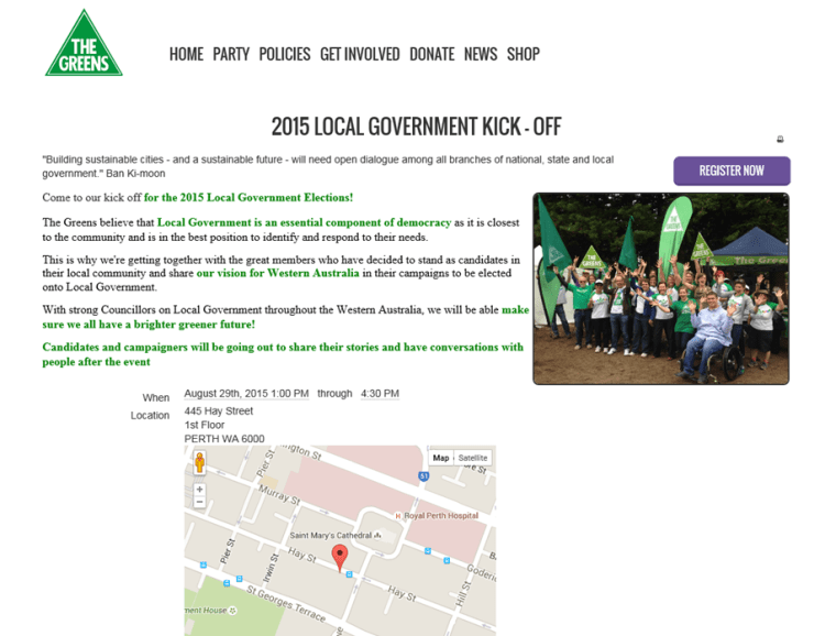 CanningAccountability WA Greens 2015 Local Government Kick-off