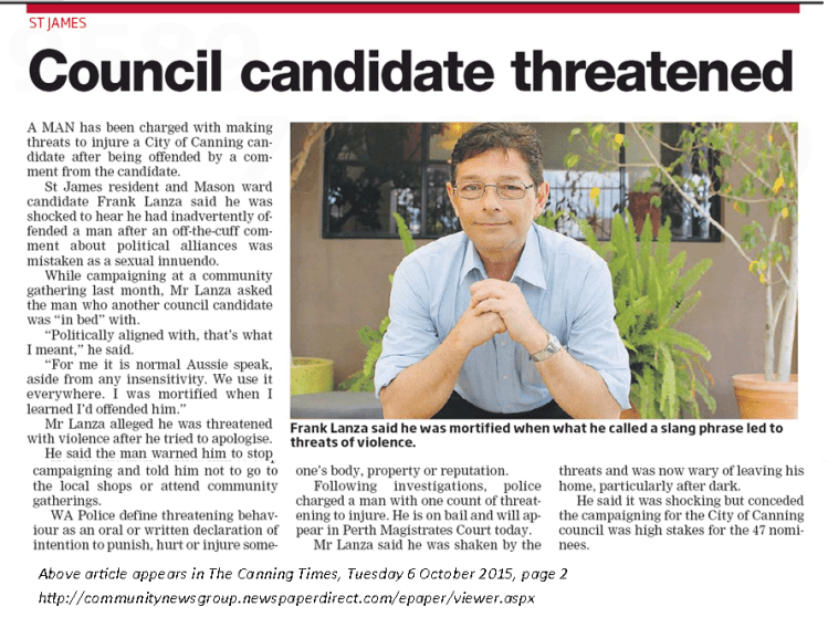 CanningAccountability image Frank Lanza in Canning Times