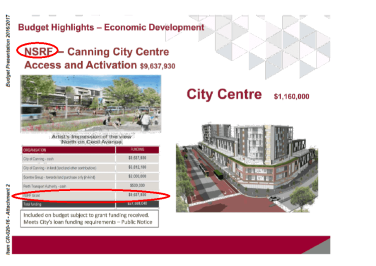 CanningAccountability NSRF Canning City Centre